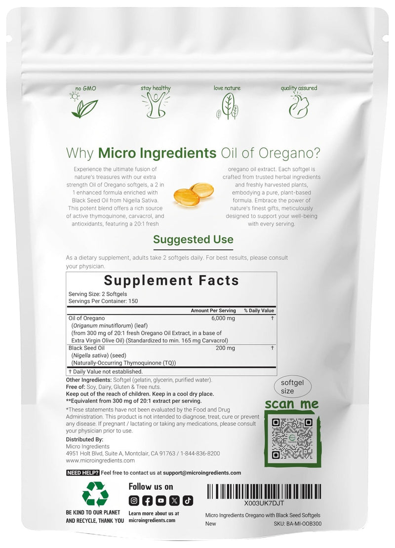 Oil of Oregano Softgels Compra 1 y LLEVA 2 + Obsequio🎁